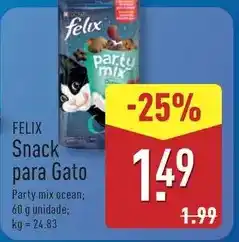 ALDI Purina - felix snack para gato promoção