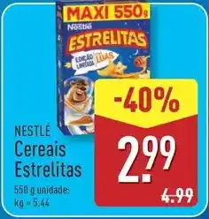 ALDI Nestle - cereais estrelitas promoção
