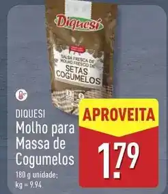 ALDI Molho para massa de cogumelos promoção