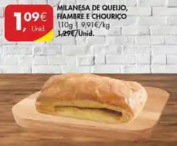 Pingo Doce Milanesa de queijo, fiambre e chouriço promoção