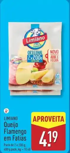 ALDI Limiano - queijo flamengo em fatias promoção