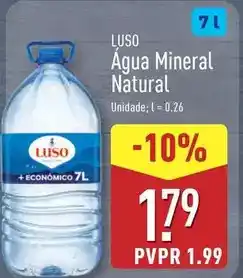 ALDI Luso - agua mineral natural promoção
