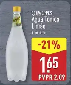 ALDI Schweppes - agua tónica limão promoção