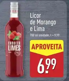 ALDI Lima - licor de morango e lima promoção