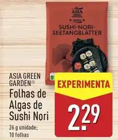 ALDI Asia green garden - folhas de algas de sushi promoção