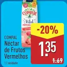 ALDI Compal - néctar de frutos vermelhos promoção