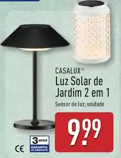 ALDI Luz solar de jardim 2 em 1 promoção