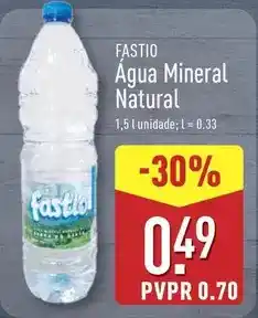 ALDI Fastio - agua mineral natural promoção