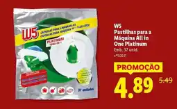 Lidl W5 - pastillas para a máquina all in one platinum promoção