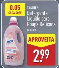 ALDI Detergente liquido para roupa delicada promoção