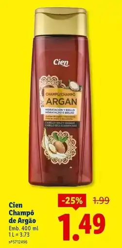 Lidl Cien - cíen champé de argáo promoção