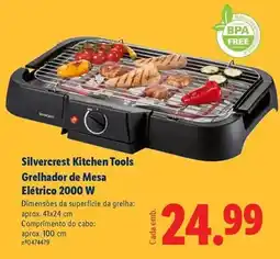 Lidl Silvercrest - grelhador de mesa elétrico 2000 w promoção