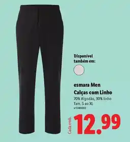 Lidl Esmara - men calças com linho promoção