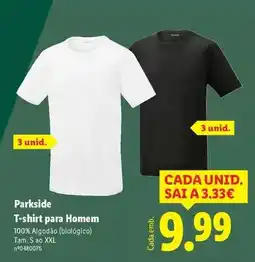 Lidl Parkside - t-shirt para homem promoção