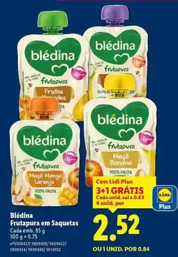 Lidl Blédina - blédina frutadura em saquetas promoção