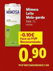 Lidl Mimosa - leite promoção