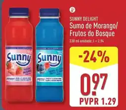 ALDI Sunny - delight sumo de morango/ frutos do bosque promoção