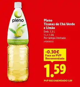 Lidl Pleno - tisanas de cha verde e limão promoção