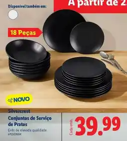 Lidl Silvercrest - conjuntos de serviço de pratos promoção