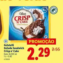 Lidl Gelatelli - gelado sandwich promoção
