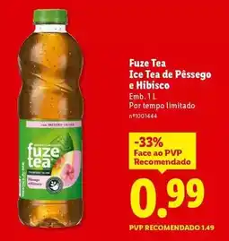 Lidl com - ice tea de pêssego e hibisco promoção