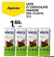 Continente Mimosa - leite c/ chocolate promoção