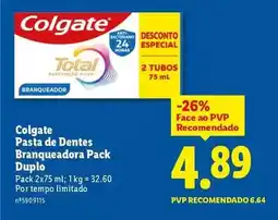 Lidl Colgate - pasta de dentes branqueadora promoção