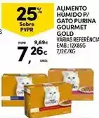 Continente Purina - alimento humido p/ gato gourmet gold promoção