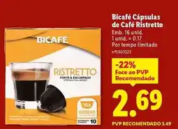 Lidl Bicafé - cápsulas de café ristretto promoção