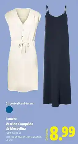 Lidl Esmara - vestido comprido de musselina promoção