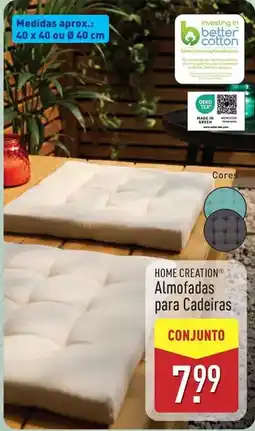 ALDI Home creation - almofadas para cadeiras promoção
