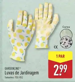 ALDI Luvas de jardinagem promoção