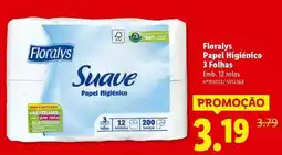 Lidl Floralys - papel higienico 3 folhas promoção
