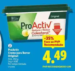 Lidl Proactiv - proactiv creme para barrar original promoção