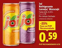 Lidl Joi - refrigerante laranja/ maracujá promoção