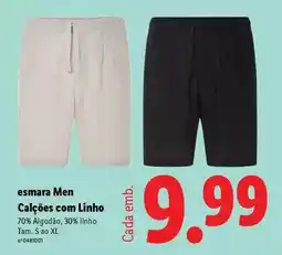 Lidl Esmara - men calções com linho promoção