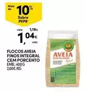Continente Cem porcento - aveia finos integral promoção