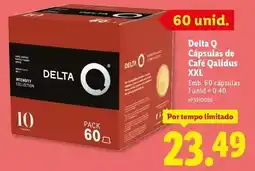 Lidl Delta q - capsulas de cafe xxl promoção