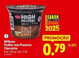 Lidl Milbona - pudim com proteina chocolate promoção