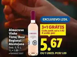 Lidl Almocreve - vinho tinto/rose regional alentejano promoção