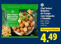 Lidl Chef select - bolinhas de frango com jalapeno e cheddar promoção