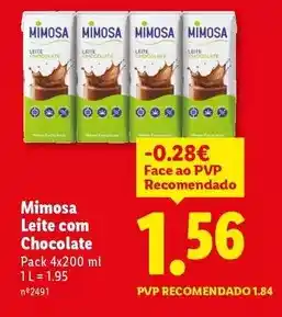 Lidl Mimosa - leite com chocolate promoção