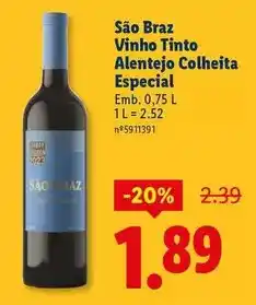 Lidl Portal s. braz - vinho tinto promoção