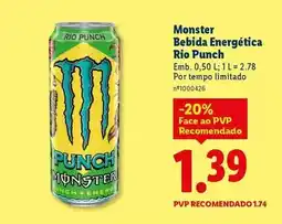 Lidl Monster - bebida energética promoção