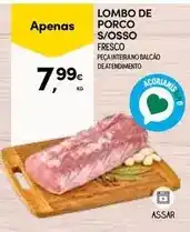 Continente Lombo de porco s/osso promoção