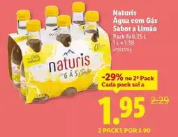 Lidl Naturnés - agua com gas sabor a limão promoção