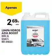 Continente Boost - limpa vidros azul promoção