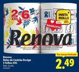 Lidl Xxl - renova rolos de cozinha design 2 folhas xxl promoção
