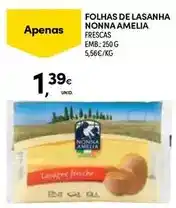 Continente Amelia - folhas de lasanha promoção