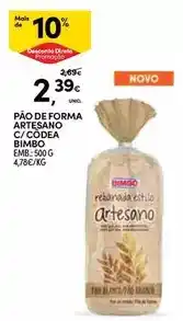 Continente Bimbo - pão de forma c/ codea promoção